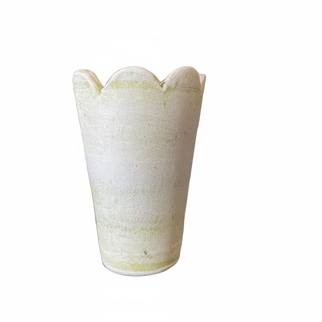 Tall Herb Pot Verde White