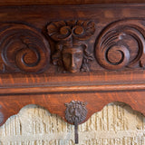 Antique Carved Oak Coat Rack