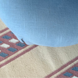 Blue Upholstered Ottoman
