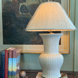 29″ Fluted Ivory Beaker Vase Lamp