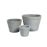 Aged Gray Terra Cotta Pot