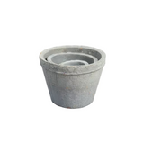 Aged Gray Terra Cotta Pot