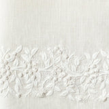 Jardin Linen Tissue Box Cover: White on White