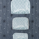 Weezie Blue Trellis Patterned Toiletry Bag