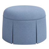 Blue Upholstered Ottoman