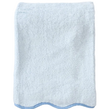 Weezie Solid Light Blue Scalloped Towel