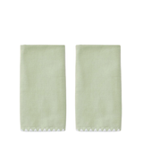 Weezie Standard Powder Bath Towel Green Solid Terry Set