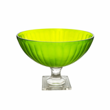 Green Footed Crystal Bowl