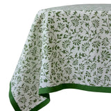 Trailing Florets Mahjong Tablecloth in Green