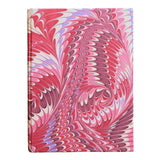Hand-Marbled Hardcover Notebook in Florentine Pink