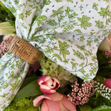 Celery Green Floral Napkins (Set of 4)