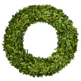 Preserved Boxwood Country Manor Wreath - Round - 20 Inch
