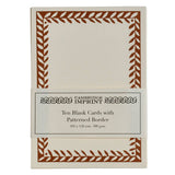 10 Postcards with Patterned Border in Cocoa