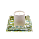 Trinket Cocktail Napkin Tray in Robin Blue Marbling