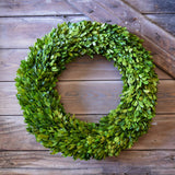 Preserved Boxwood Country Manor Wreath - Round - 20 Inch