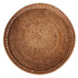 Artifacts Rattan Round Tray in Honey Brown