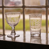 Beatriz Ball Set Of 4 Fern with Dots Clear