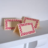 Raspberry Patterned Place Cards (Set of 12)