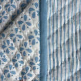 Reversible Blue Baby Blanket