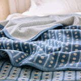 Beach Pebble Cornflower Blanket