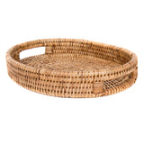 Handwoven Rattan Oval Vanity Tray