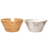 Handwoven Rattan Aluminum Ice Tub