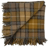 Highland Tweeds Wool Fluffy Throw - Natural Buchanan