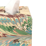 Flatiron Feathers Hand-Marbled Tissue Box Cover