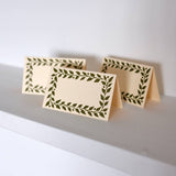 Pack of Twelve Dark Olive Place Cards