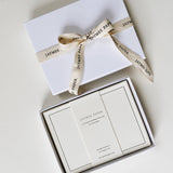 Letterpressed Notecard No. 02 Dark Green Border