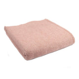 Southampton Home Washable Wool Herringbone Throw ~ Rose ~