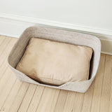 Mandalay Dog Bed with Cushion - AB  26x19x9" or 30X23X11": Antique Brown / Large