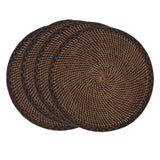 Woven Rattan Placemat: Brown / 15"