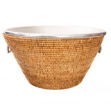 Handwoven Rattan Aluminum Ice Tub
