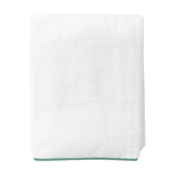 Weezie Signature Bath Towel Green on White