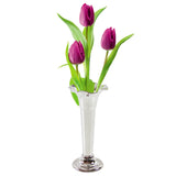 Wavy Edge Bud Vase Silver Plate