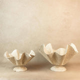 Sculpted Bloom Pedestal Bowl