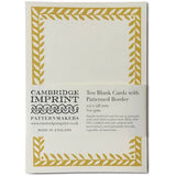 10 Postcards with Patterned Border in Mustard
