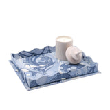 Nesting Scalloped Hand-Marbled Trays in Ocean Wave: Small Tray