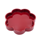 Red Flower Lacquerware Tray