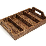 4-Compartment Flatware Tray with Handles
