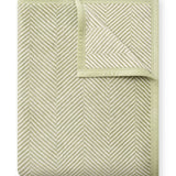 Harborview Herringbone Garden Green Blanket