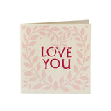Love You Wreath Square Greeting Card