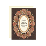 Vintage Seashell Frame Wedding Card