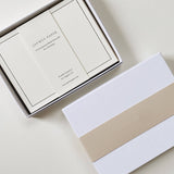 Letterpressed Notecard No. 03 Wavy Natural Border