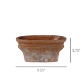 Tresco Aged Terra Cotta Oval Pot