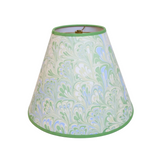 Seaglass Feathers Hand Marbled 16" Lampshade