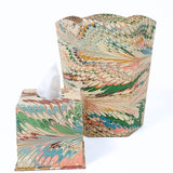 Flatiron Feathers Hand-Marbled Scallop Waste Bin