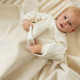 Harborview Herringbone Cream Blanket