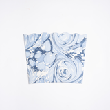 Hand-Marbled Scallop Waste Bin / Storage Bin in Ocean Wave
